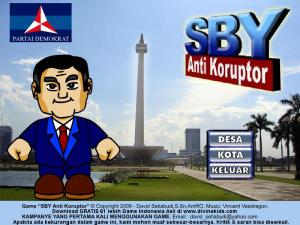 Tampilan Awal Game SBY Anti Koruptor